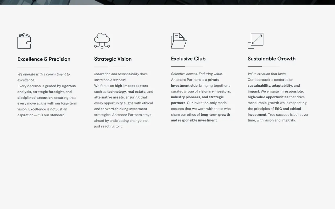 Antenore Partners project, detail 1
