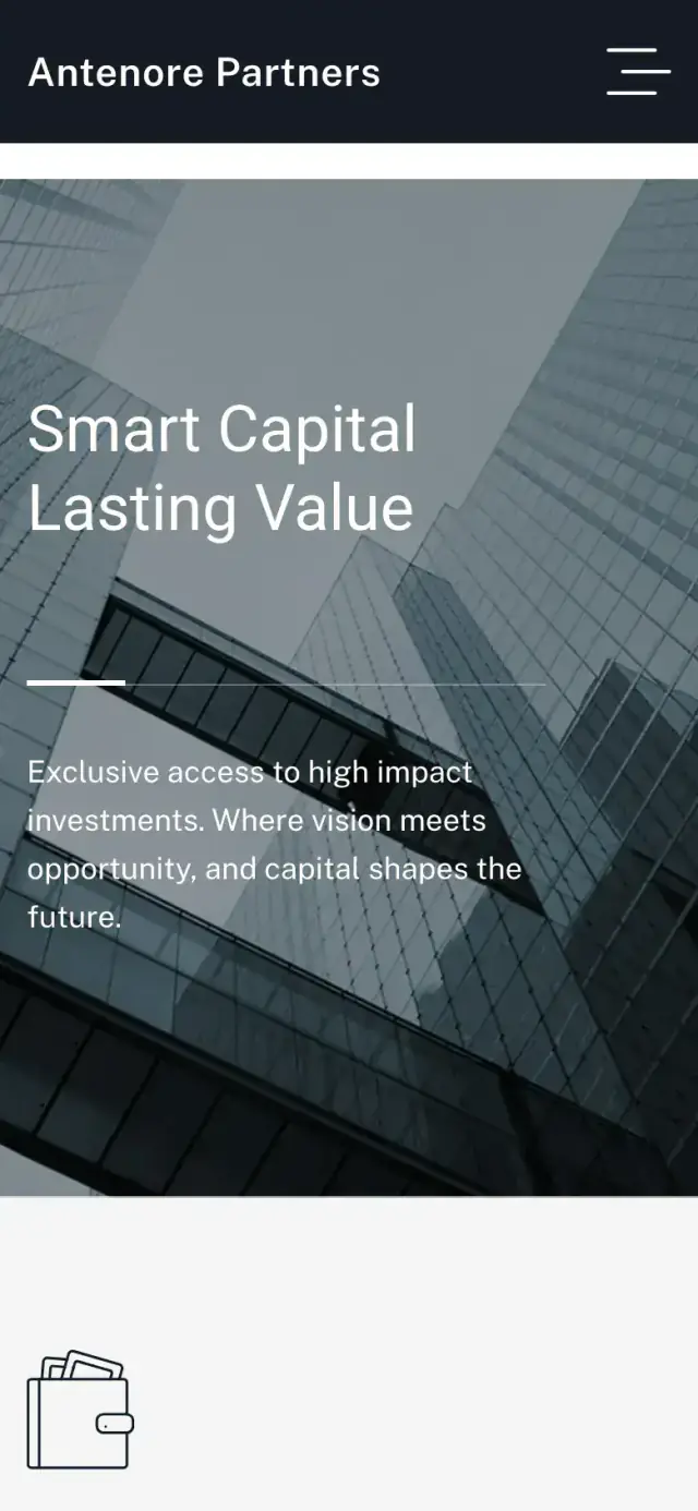 Antenore Partners project on mobile