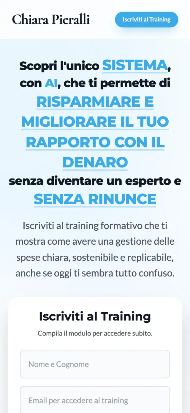 Chiara Pieralli project on mobile