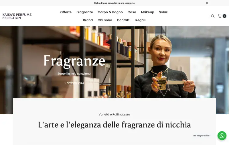 Kaisa's Perfume Selection website by Optiflow