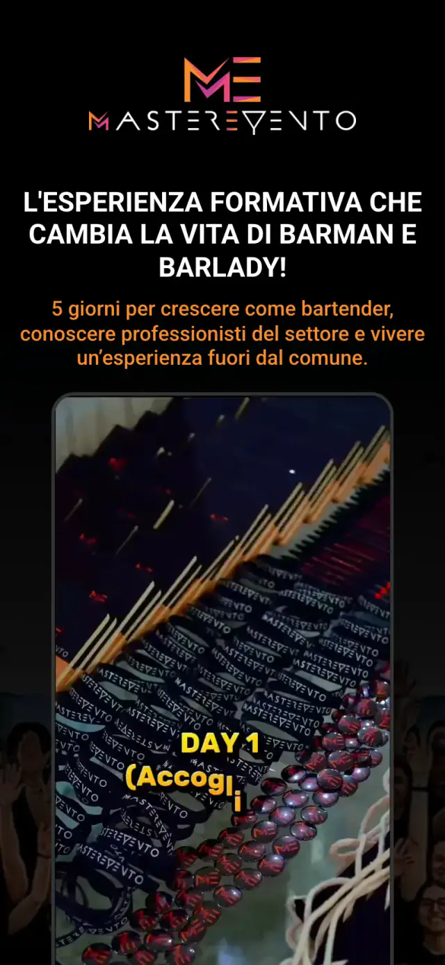Master Evento project on mobile