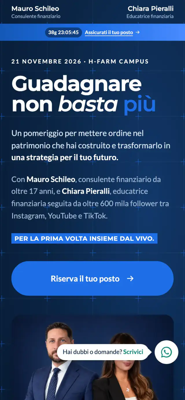 Mauro & Chiara Live project on mobile