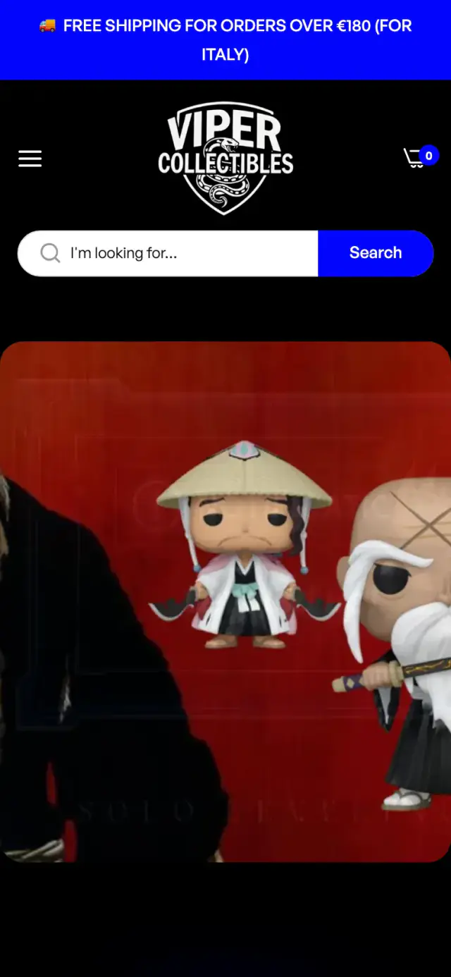 Viper Collectibles project on mobile